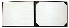 Single Landscape White Moire Lining Four Corners